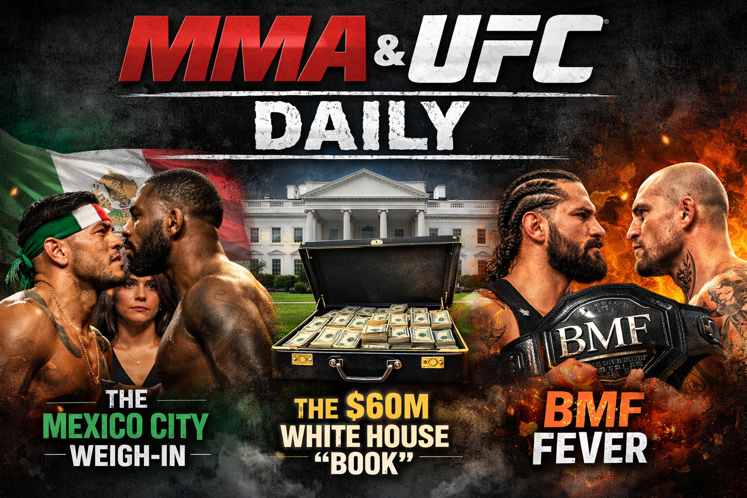 MMA & UFC Daily: The Mexico City Weigh-In, the $60M White House "Book," and BMF Fever